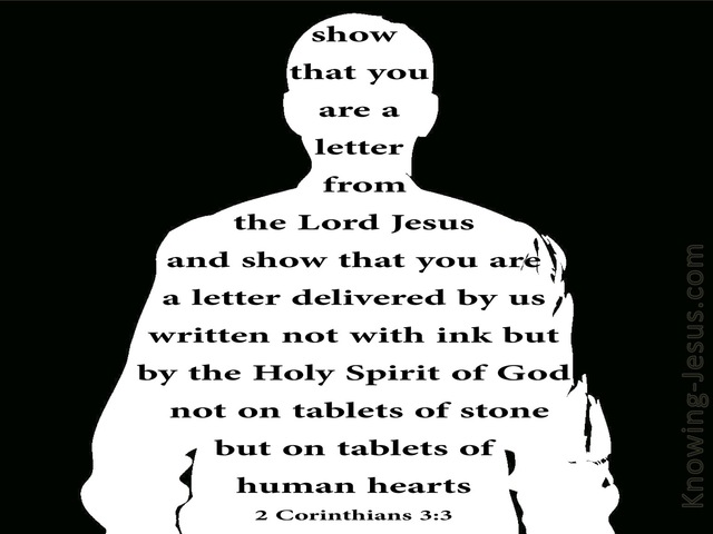 2 Corinthians 3:3 Letters Written On The Heart (white)